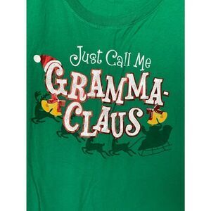 Holiday time women’s Christmas/holiday short sleeve tee/ grandma claus/size ex l
